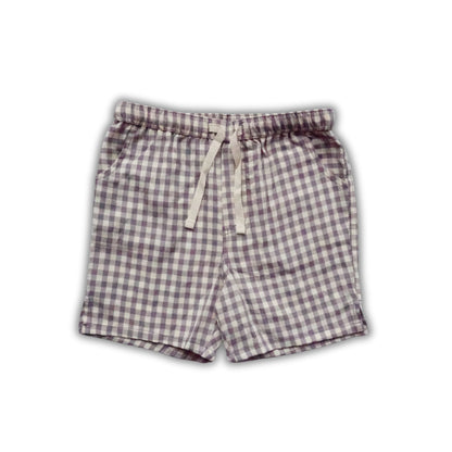 Ollie Gingham Shorts - Mauve