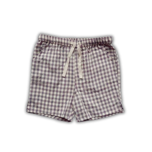 Ollie Gingham Shorts - Mauve