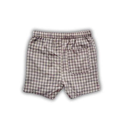 Ollie Gingham Shorts - Mauve