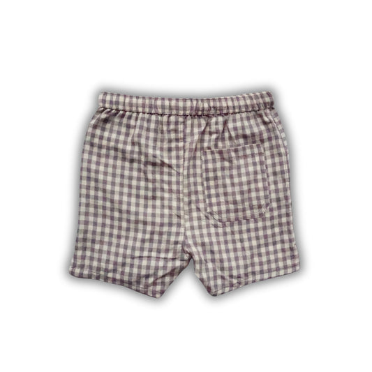 Ollie Gingham Shorts - Mauve